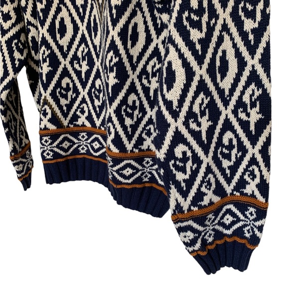 River Brand Arrow Hand Loomed V-Neck Sweater Sz M - Picture 4 of 7